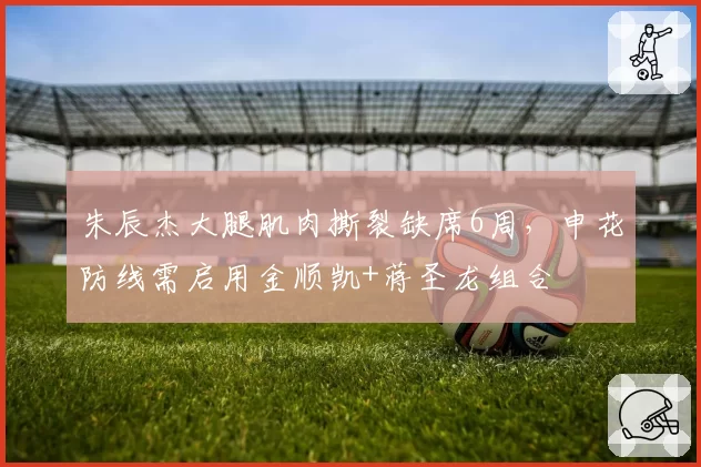 朱辰杰大腿肌肉撕裂缺席6周,申花防线需启用金顺凯+蒋圣龙组合
